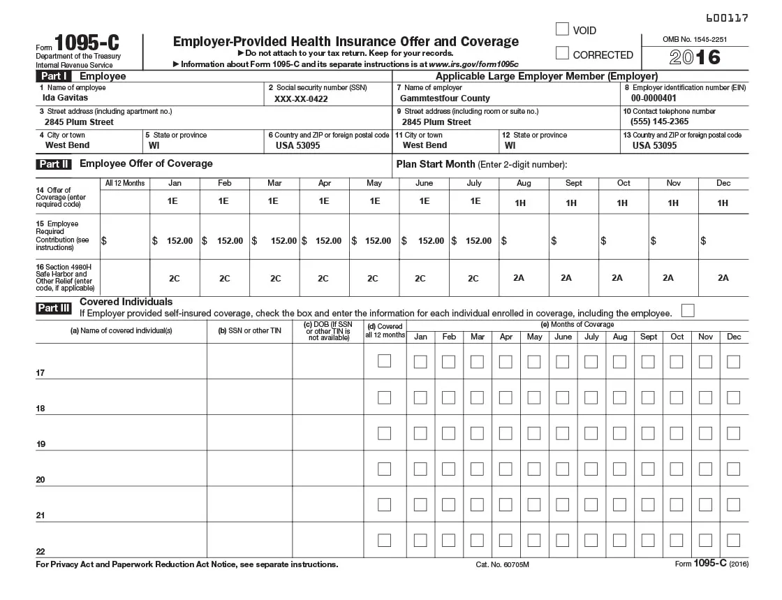 ACA Reporting Software for 1095 and 1094